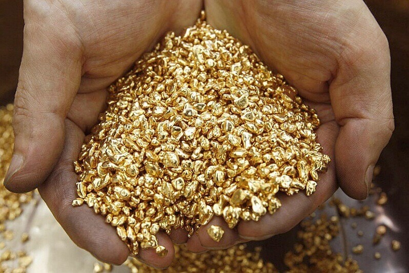 Placer gold